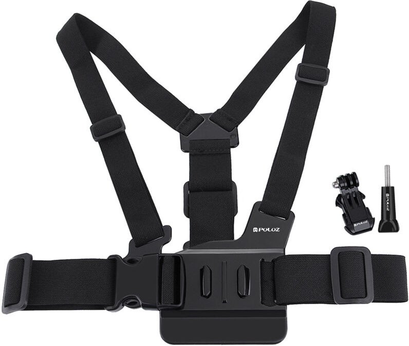 Tonchean - Action-Kamera-Gurte, Action-Kamera-Zubehör-Set, Brustgurt, Action-Kamera-Zubehör, 3-teilig, mit Stofftasche