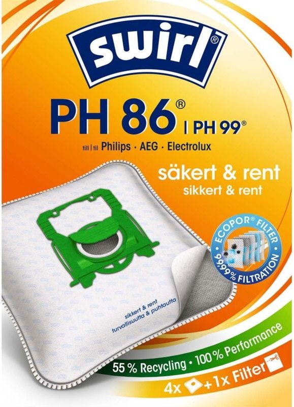 Staubsaugerbeutel ph86ph96 4p hinweis 3 stuck dfp 880745