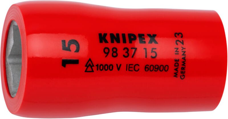 Knipex - Steckschlüsseleinsatz für Sechskantschrauben 3/8' 98 37 15 mm