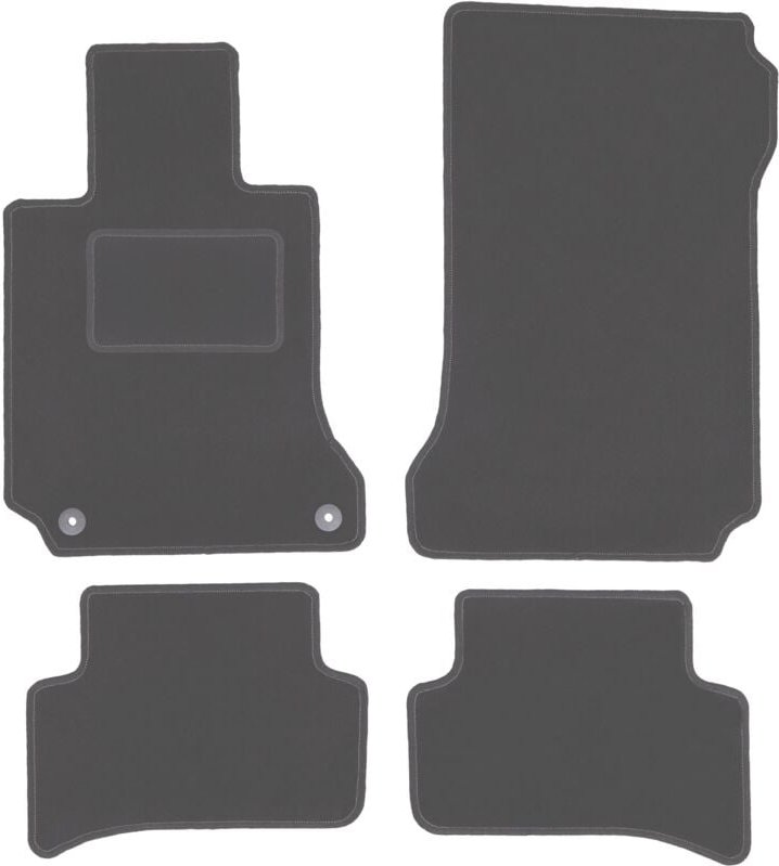 Graphit-Fußmatten für: Mercedes C W204 Limousine, Kombi, Coupé (2007-2014)