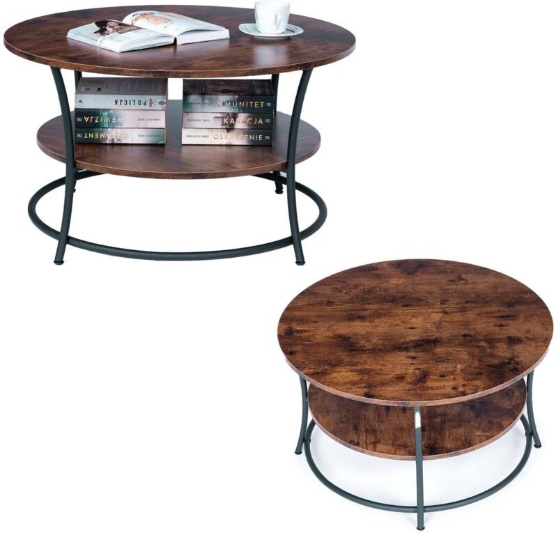 Tisch runder couchtisch bank zwei industriearbeitsplatten modernhome