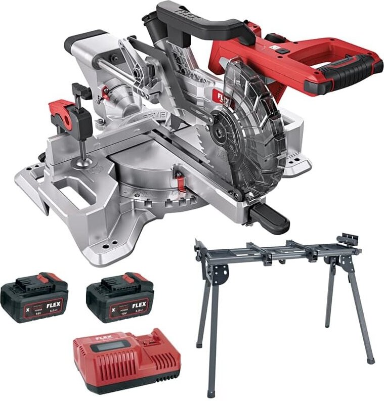 Flex - Akku-Kapp- und Gehrungssäge mit Zugfunktion sms 190 18.0-EC mit Akkus/WB110