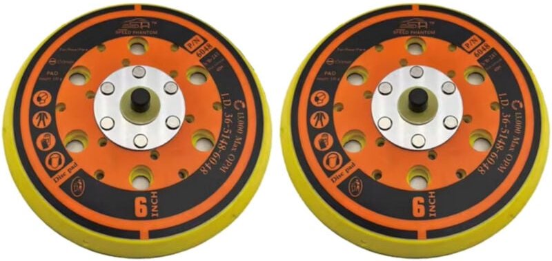 150mm Klett Schleifteller / Stützteller / Haftteller kompatibel mit Mirka 916GV48 Backup Pad, 5/16 x 24 Gewinde, hart, 4...