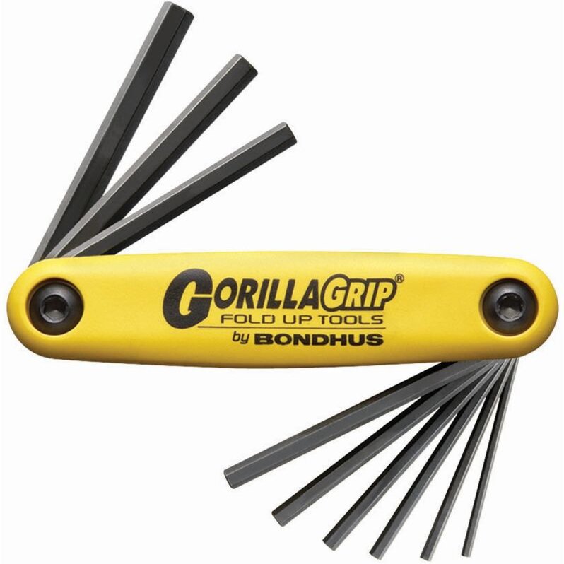 GorillaGrip® Messer mit 9 Inbusschlüsseln in 5/64-1/4" Zoll Bondhus 12589