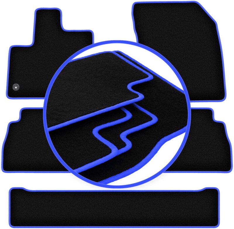 CARLUX-BLUE Auto-Fußmatten für: Opel Combo E Life 7 Personen (2018-)