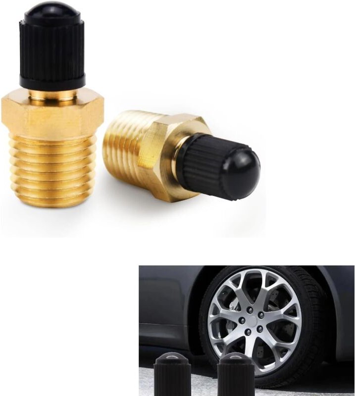 1/4' npt Messing Luchtcompressor, 1 Stück 1/4 Zoll Messing Reifen Luftkompressor Luftventil Prüfventil Autoventil Tank F...
