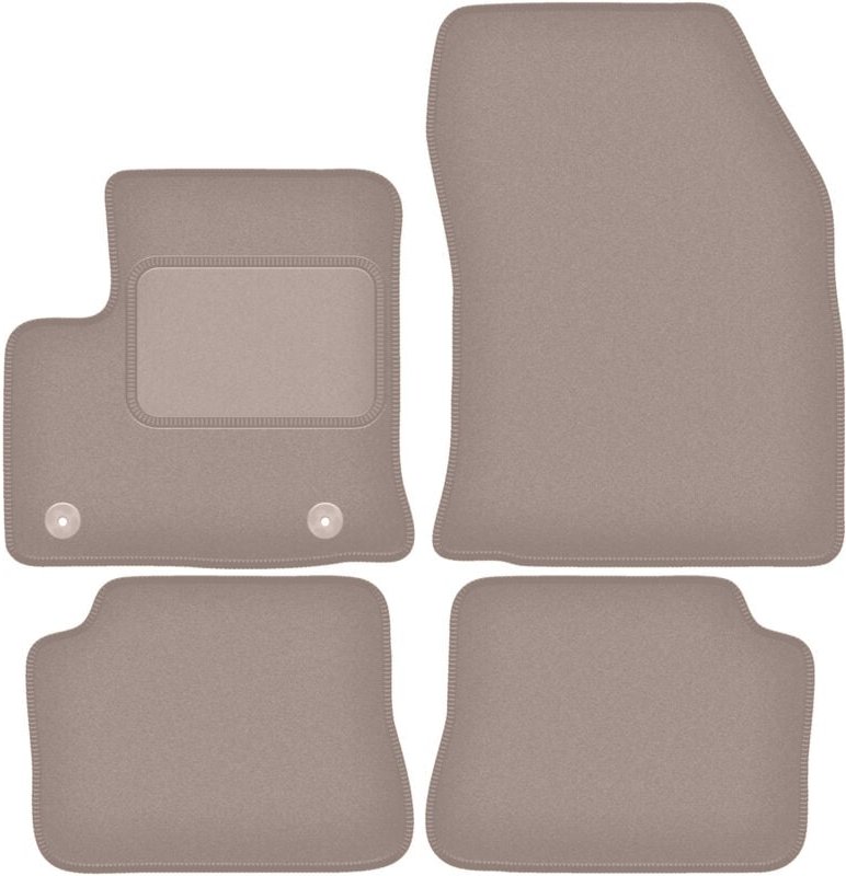 Beige Velours-Fußmatten für: Opel Mokka-E Crossover (2020-)