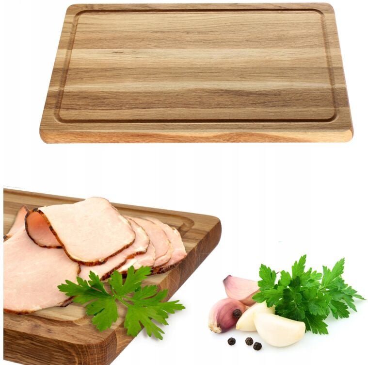 KADAX Küchenschneidebrett aus Holz 40x24, Eiche