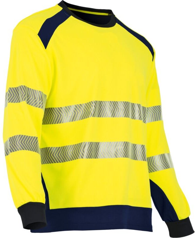 Arbeits-T-Shirt ML MAILLE HV CLARTE - Marine/Neongelb XL