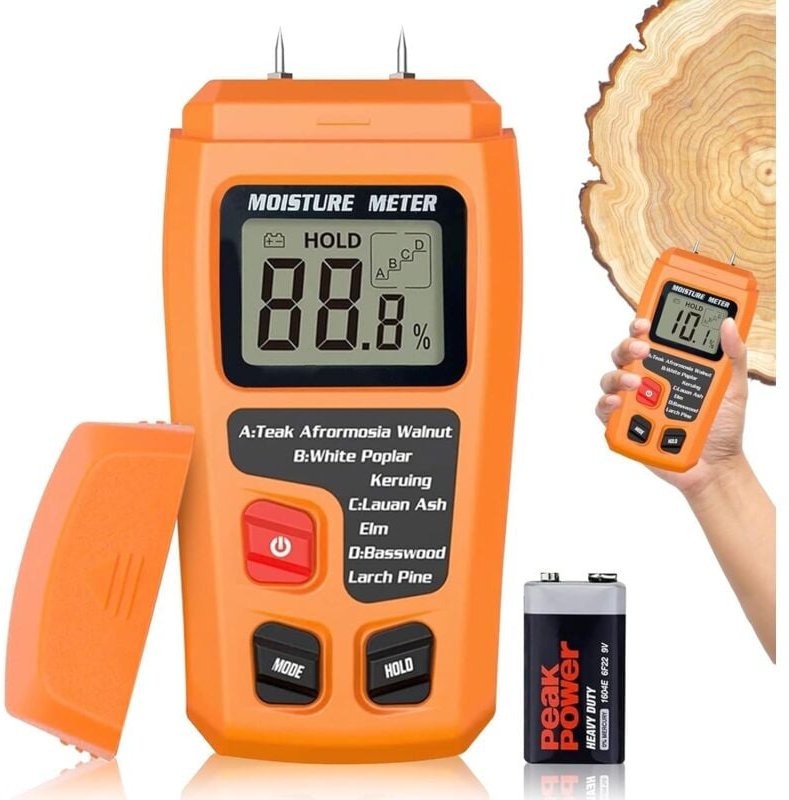 Bluedeer - Feuchtemessgerät - Feuchtigkeitsmessgerät Wand, Holz, Mauerwerk und andere Baumaterialien - einfach Feuchtigk...