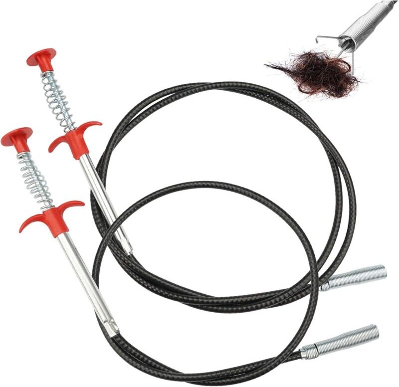 2er-Set Zange zum Entstopfen von Abflussrohren, flexible Krallenzange, flexible Greifkralle für Küche, Bad, Küche, Badew...