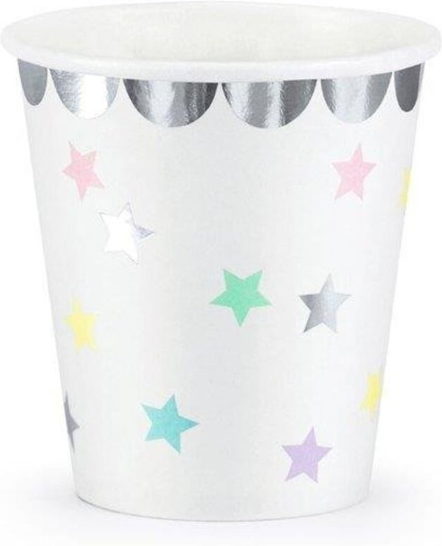 Thumbnail - Einhornbecher - Sterne, 180 ml (1 Packung / 6 Stk.)