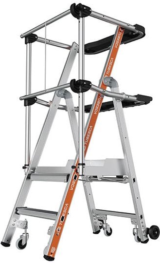 Tubesca Comabi - Stehleiter 2 Stufen - Maximale Arbeitshöhe 2,48m - 2274162