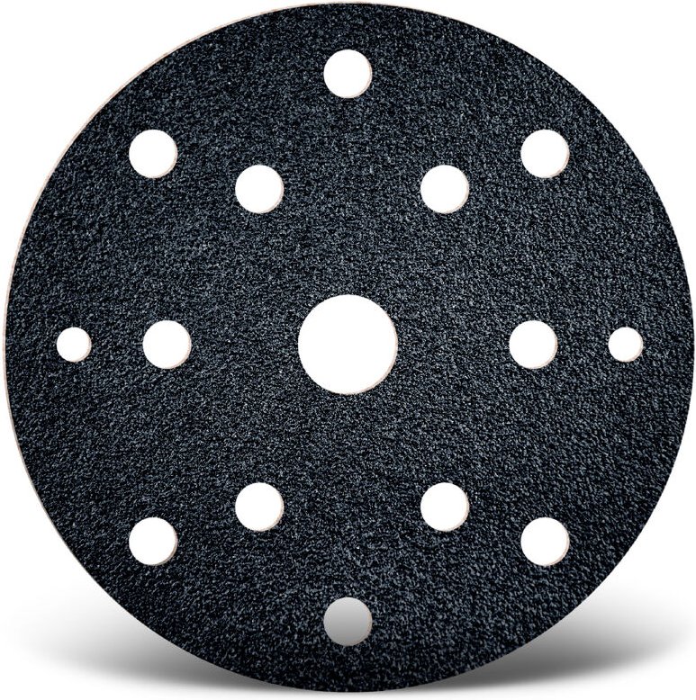 Black Klett-Schleifscheiben, 150 mm, 15-Loch, f. Exzenterschleifer, Siliciumcarbid (50 Stk.) K400 - Menzer