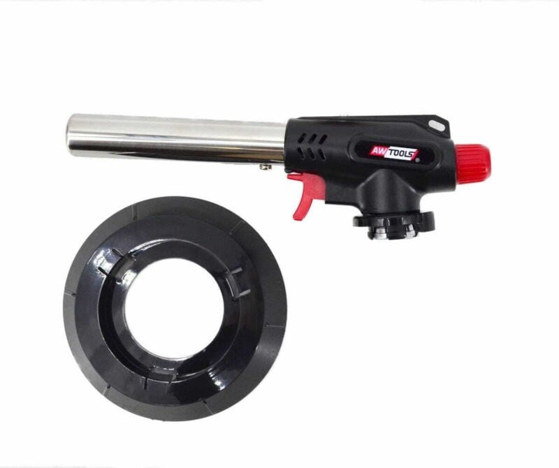 Awtools Gasbrenner - Piezo Typ 4 Lang + Zylinderbasis