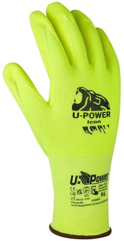 U-Power Icon Arbeitshandschuhe - 8 (M) - Grüne/Gelb