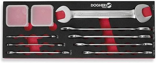 Kombinierbares Tablett mit 8 offenen Doppeltasten, 1/4 DOGHER 450-080