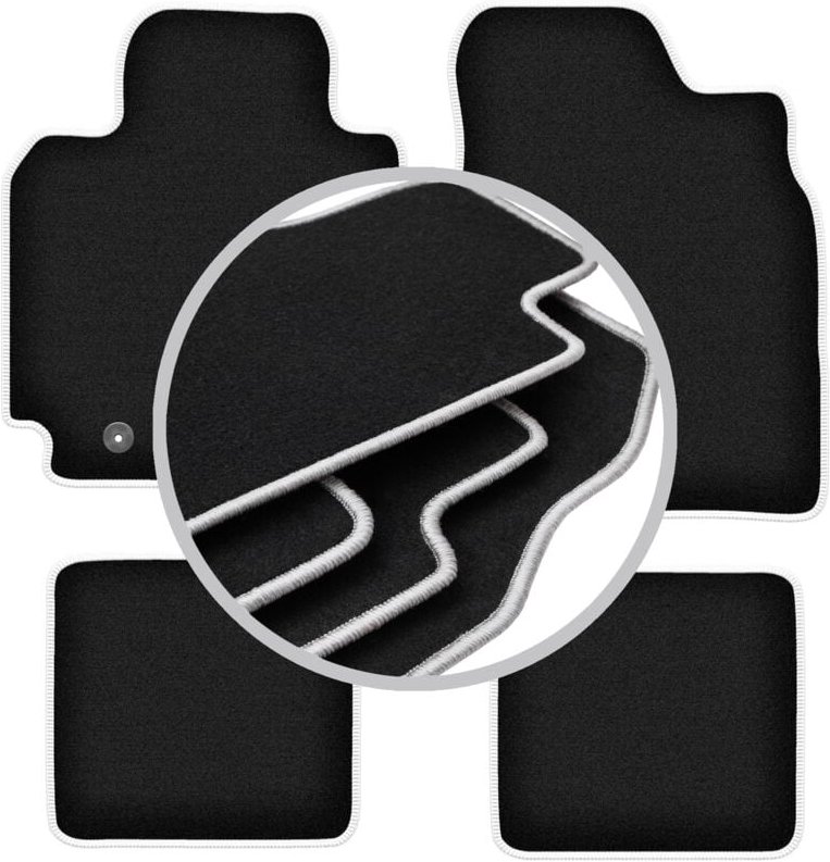 CARLUX-SILVER Autofußmatten für: Toyota RAV4 II 3-Türer Vorfacelift (2000-2003)