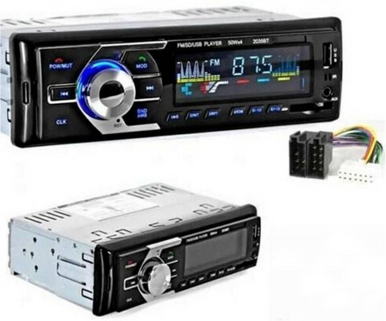 Trade Shop Traesio - Trade Shop - autoradium für car bluetooth radio fm musica MP3 sd usb mmc card 2035BT -