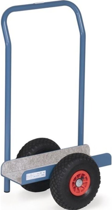 Fetra Plattenroller in U-Form, mit Klemmbacken, Luft-Bereifung, 30-95 mm Klemmbreite