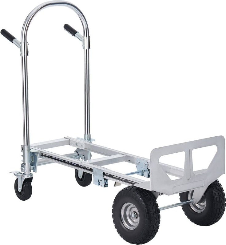 Mophorn - Aluminium-Handkarre, 2-in-1, 1000 lbs Tragfähigkeit, robuste, umwandelbare, zusammenklappbare Handkarre und in...