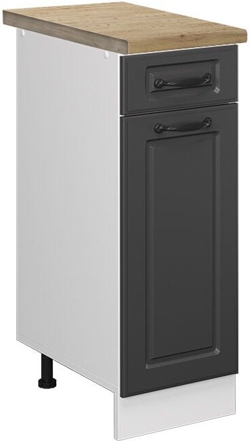 Thumbnail - Küchenunterschrank R-Line, Anthrazit Landhaus, 30 cm , AP Eiche, Vicco