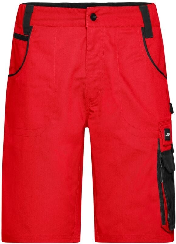 Thumbnail - James&nicholson - Workwear Bermuda JN835 Gr. 48 red/black