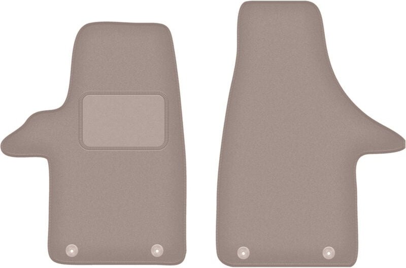 Beige Veloursmatten für: Volkswagen Transporter T5 Multivan Van (2005-2015)
