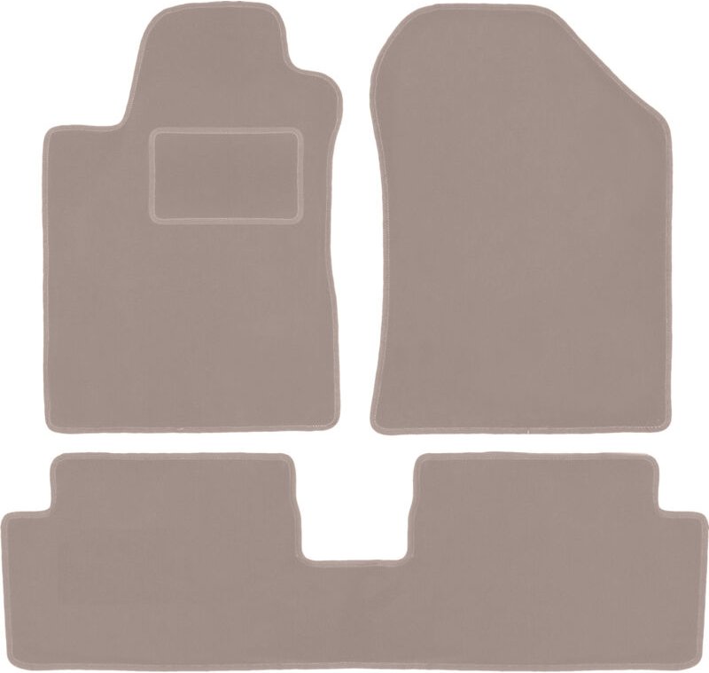 Beige Veloursmatten für: Toyota Corolla Verso II Minivan (2004-2009)