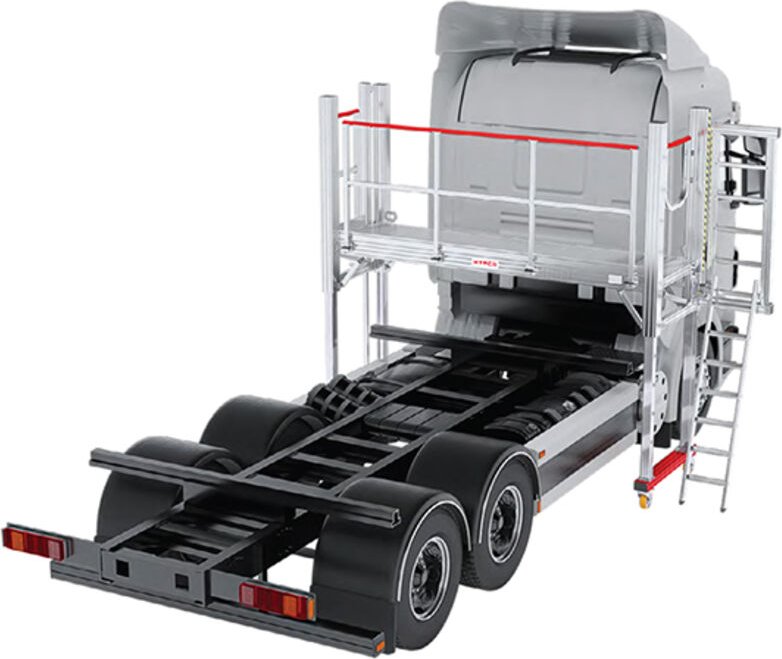 LKW-Zugangsplattform mit Leiter – Zugangshöhe 0,80 bis 2,00 m – Verstellung per Handkurbel - 226002/EC