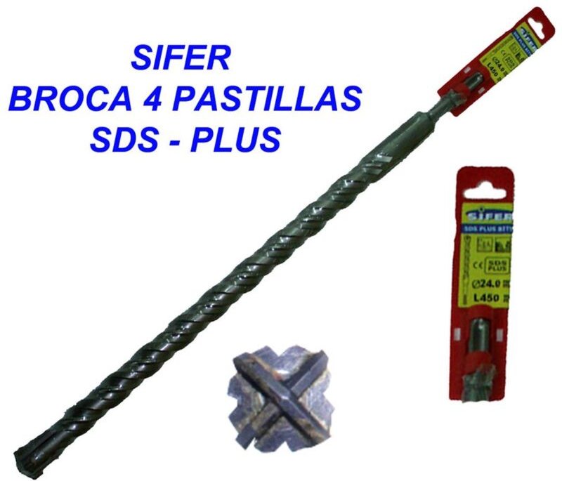 SDS-Plus Bohrer 12x260 mm 4 Pads - Sifer