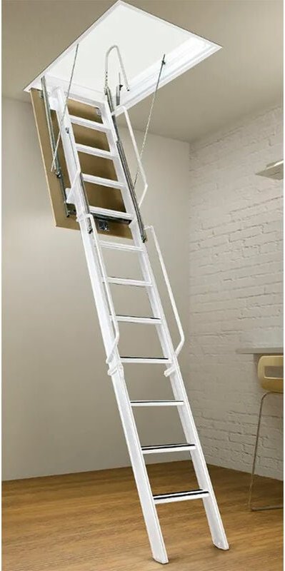 Mehrteilige Bodenleiter aus Stahl 3.00m - Deckenöffnung 150x90cm - ACI-TRE300/150-90