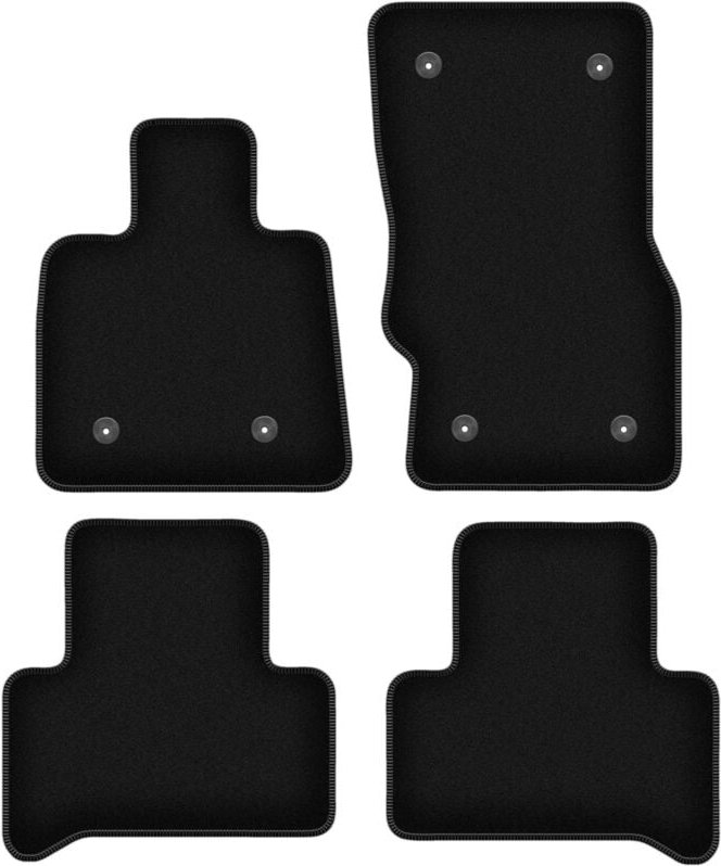BASIC schwarze Veloursmatten für: Alfa Romeo Stelvio 2x4 (2WD) SUV (2016-)