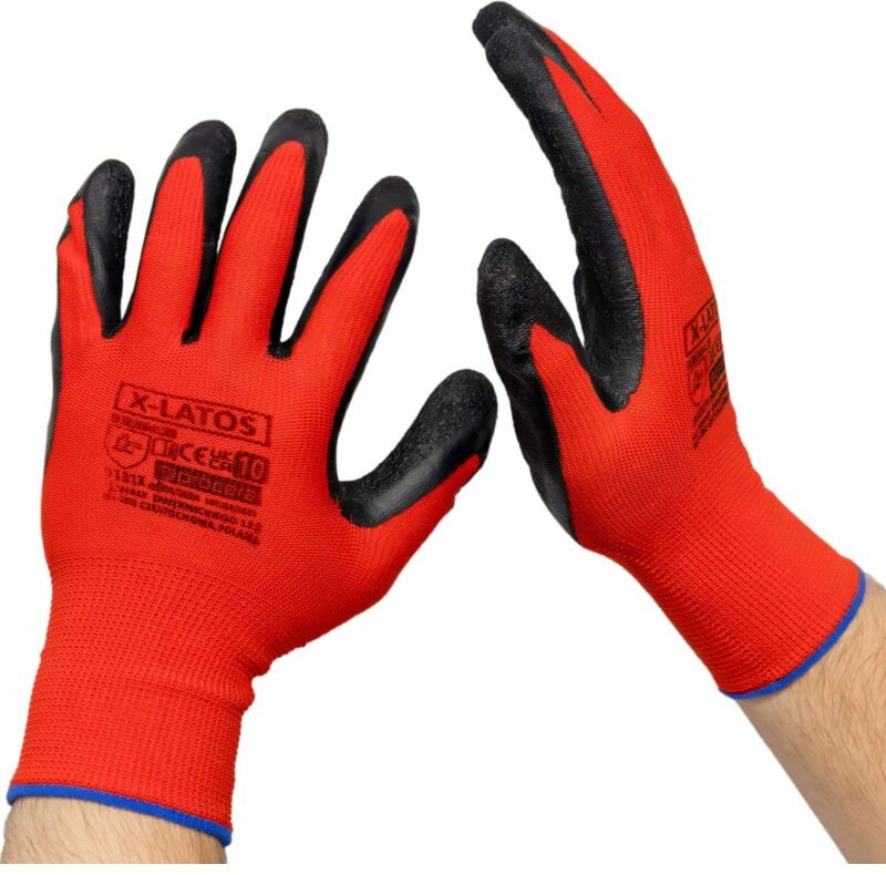 Procera - X-Latos Schutzhandschuhe Arbeitshandschuhe Gr.10 Latex Beschichtung Schutzklasse ii