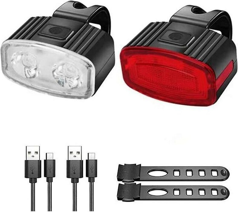 Thumbnail - Woosien - Nachtlicht Fahrrad Sicherheitslampe Rücklicht Wasserdichtes usb wiederaufladbares LED-Fahrradlicht-Set