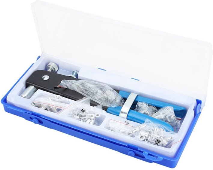RIZGHWOY 86-teiliges M3-M8 Gewindeniet-Set mit Mutternietwerkzeug und rutschfestem Griff für Auto-, Möbel- und Bootsrepa...