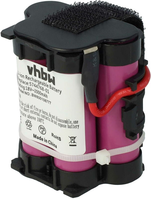 Li-Ion Akku 2000mAh (18V) kompatibel mit Flymo, Gardena, Husqvarna Ersatz für 574 47 68-01, 574 47 68-02, 574 47 68-03, ...