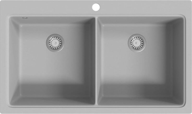 Thumbnail - Granitspüle Doppelbecken Grau