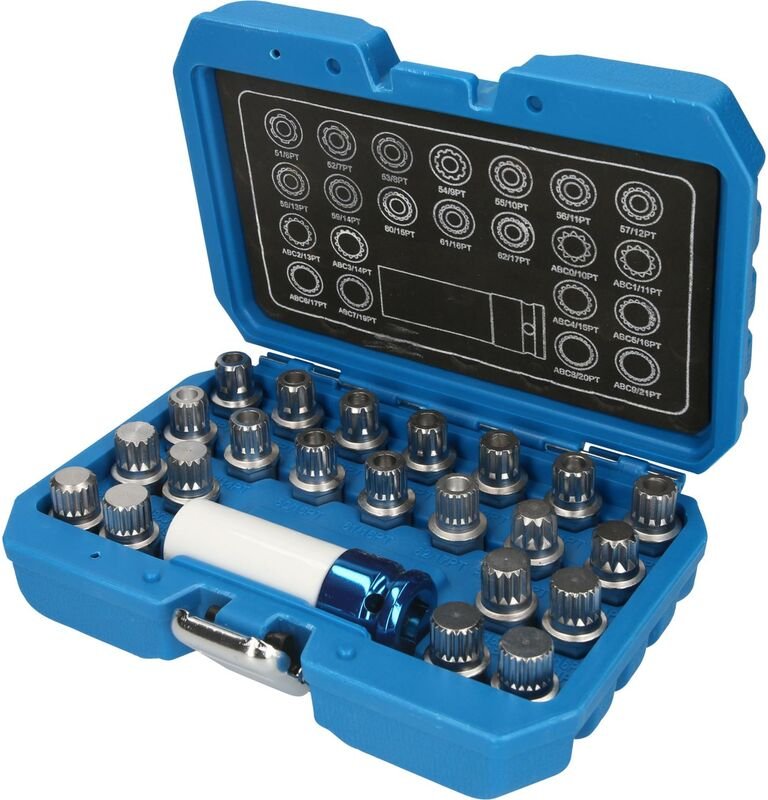 Brilliant Tools - Felgenschloss-Sortiment für vw, 23-tlg