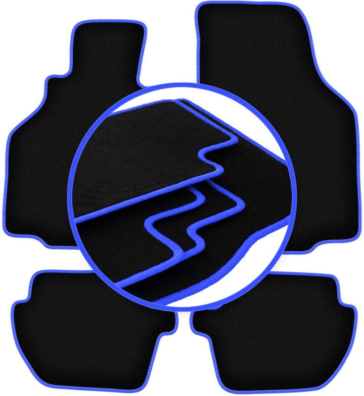 CARLUX-BLUE Autofußmatten für: Typ Porsche 911. 996 Coupé (1997–2004)