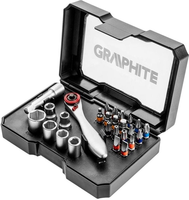 Thumbnail - Graphit-Bit-Set 26-teilig - Perfekt für präzise Montagearbeiten