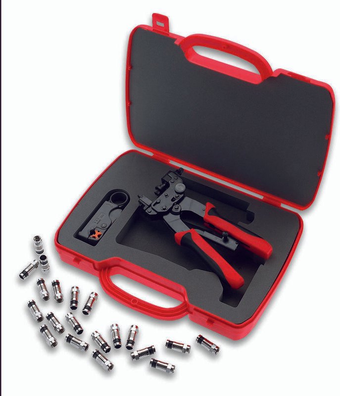 Cimco - 106154 Crimpzange Wetterfeste Koaxialanschlüsse, Koaxial-Steckverbinder bnc, f, rca RG6,