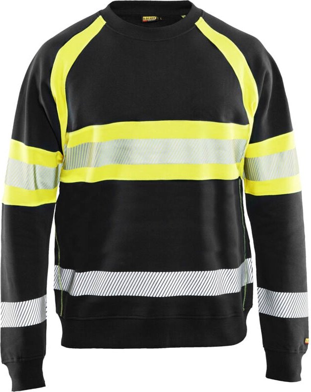 Hochsichtbarer Arbeitssweat 3359 - Schwarz/Neongelb XS