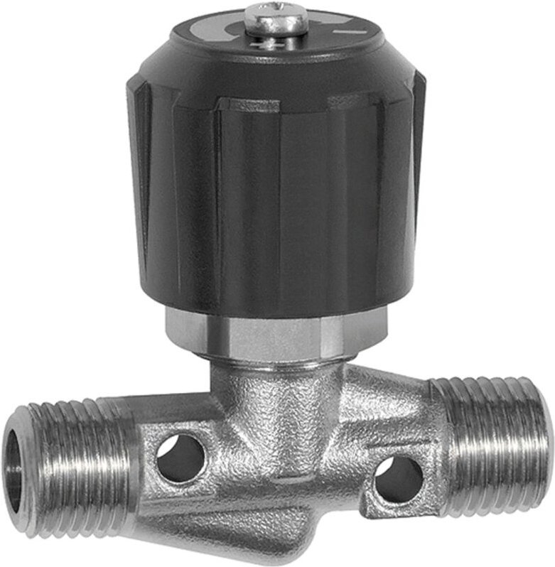 Riegler Nadelventil, Messing vernickelt, AG/AG, R 3/8, DN 8