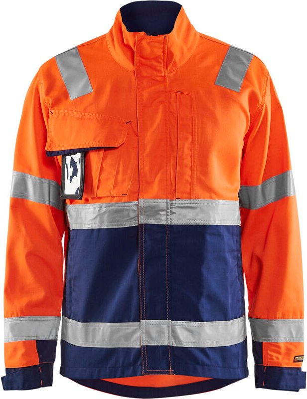Hochsichtbare Arbeitsjacke 4064 - Neonorange/Navy S