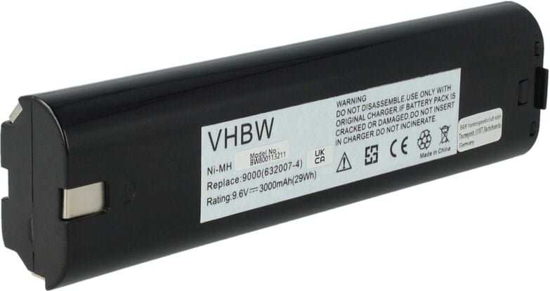 Vhbw - 1x Akku kompatibel mit Makita DA391DW, DA391DWB, DA391D, DA391DRA, DA391DWD, DA390DW, DA390D Werkzeug (3000 mAh, ...