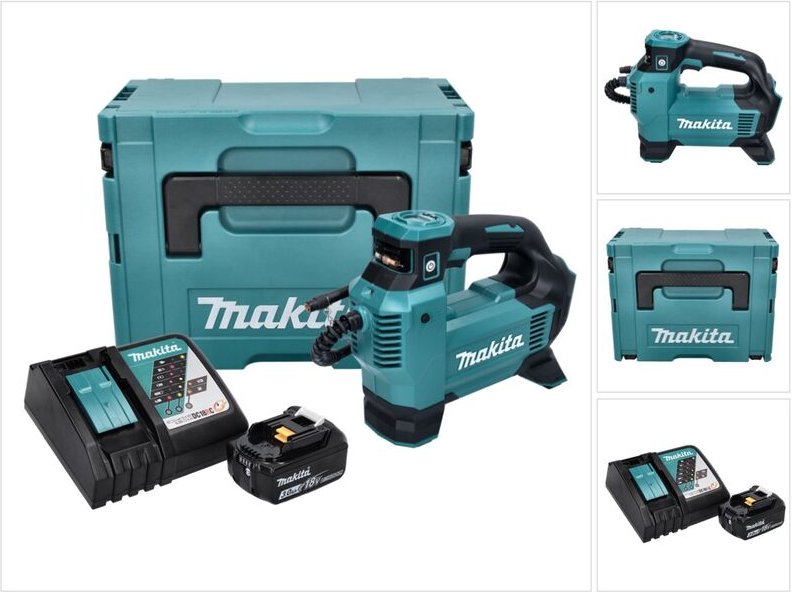 Dmp 181 RF1J Akku Kompressor 18 v 11,1 bar + 1x Akku 3,0 Ah + Ladegerät + Makpac - Makita