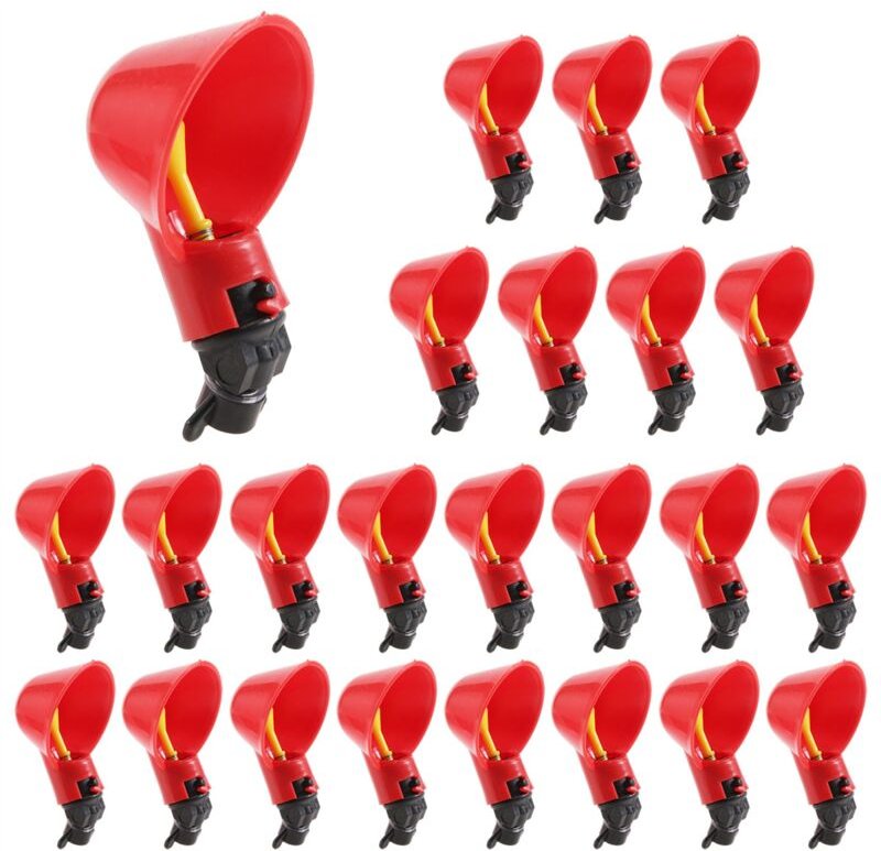 24 StüCke Feed Automatische Coop GeflüGel Huhn Trinker Wasser Trink Becher Vieh Werkzeuge