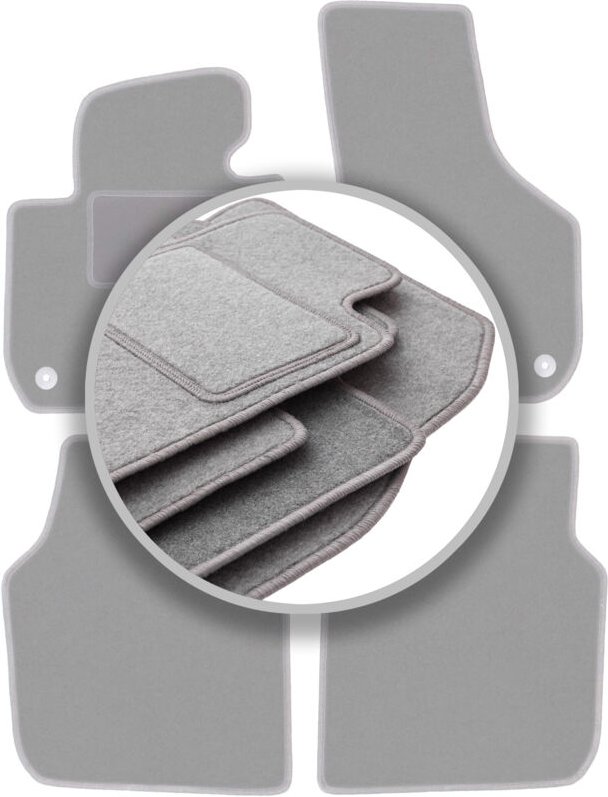 Autoteppiche aschgrau für: Skoda Superb II Lang Limousine, Kombi (2008-2015)