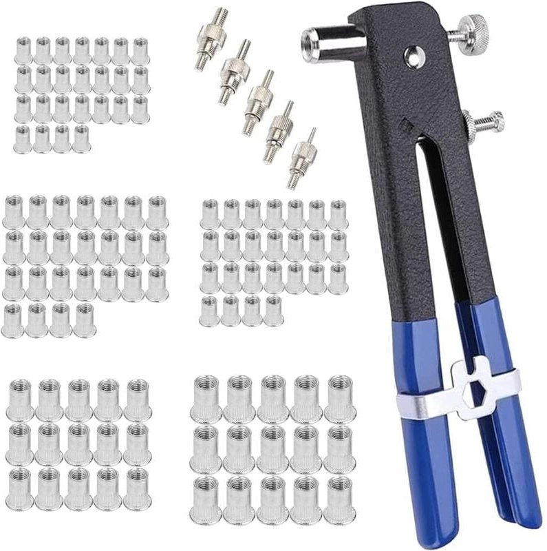 Thumbnail - 86-teiliges Nietmutternpistolen-Set mit 5 Dornen, M3, M4, M5, M6, M8, Nietmutternpistolen-Set, Nietmutternpistole, Nietm...